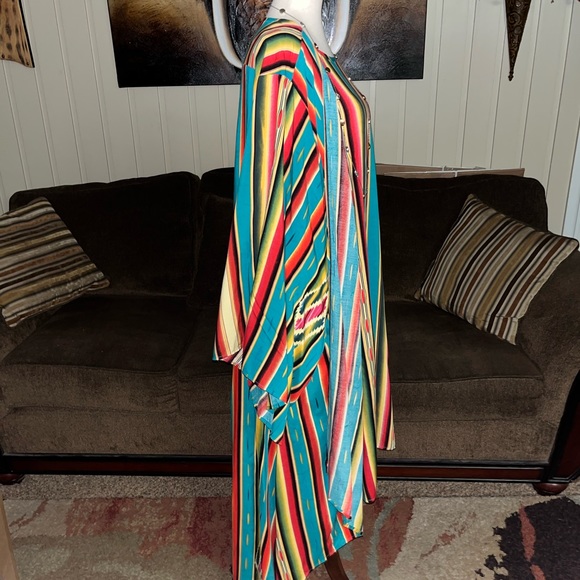 Lucky & Blessed • Size 3X • Boho • Dress/Cardigan Vest Set • Multi-Colors - Picture 9 of 16